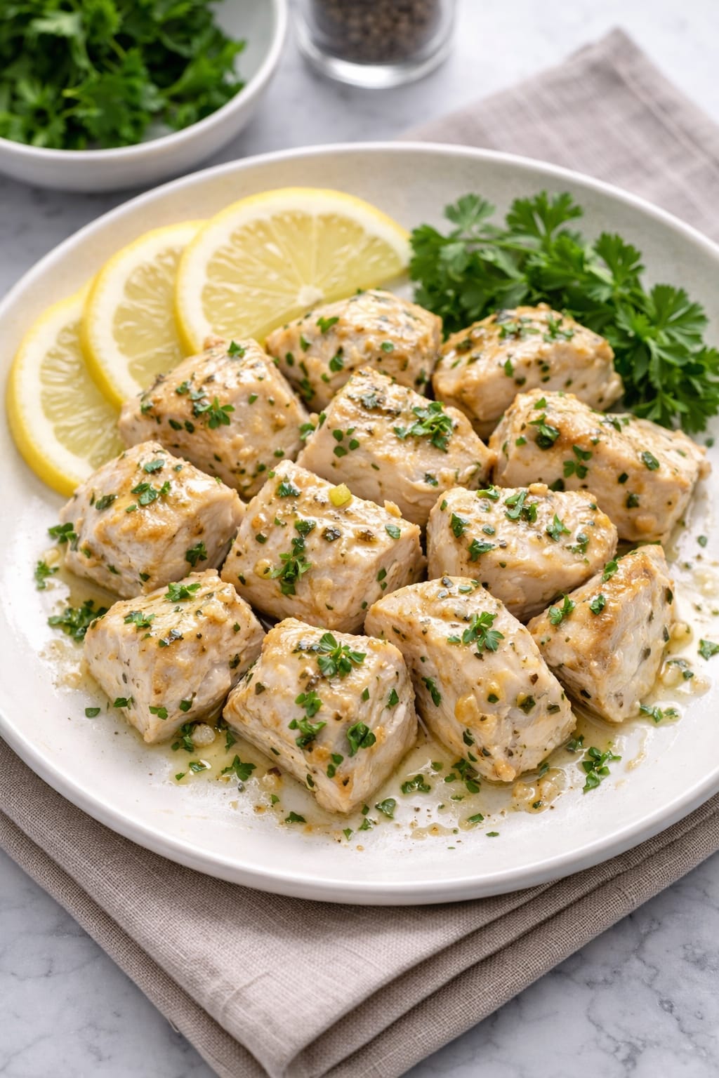 Herb Garlic Chicken Breast Chunks